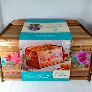 Wooden Floral Design Kitchen Bread Box